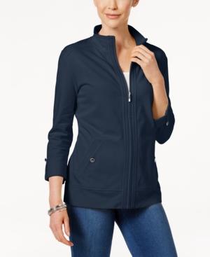 Karen Scott Roll-tab Jacket, Only At Macy's