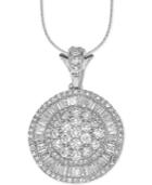 Diamond Ballerina 18 Pendant Necklace (2 Ct. T.w.) In 14k White Gold