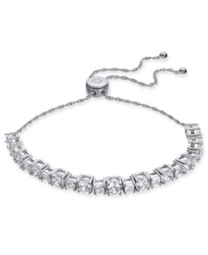 Kate Spade New York Hematite-tone Square Crystal Tennis Slider Bracelet
