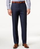 Ryan Seacrest Distinction Men's Modern Fit Blue Flannel Glen Plaid Suit Pants, Only At Macy's