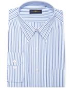 Club Room Estate Multi-blue Stripe Dress Shirt