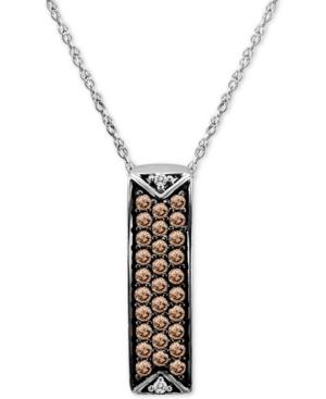 Le Vian Chocolatier Diamond Bar Pendant Necklace (1/3 Ct. T.w.) In 14k White Gold