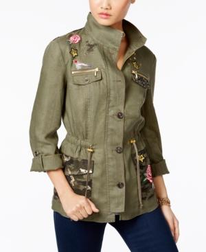 Inc International Concepts Linen Embellished Utility Jacket, Only At Macy's
