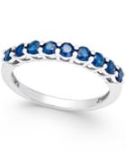 Sapphire Thin Band (5/8 Ct. T.w.) In Sterling Silver