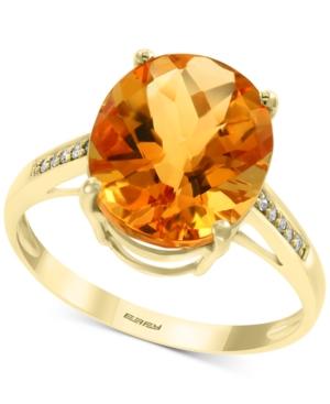 Effy Citrine (4-1/5 Ct. T.w.) & Diamond Accent Ring In 14k Gold