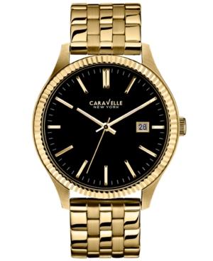 Caravelle New York By Bulova Men's Gold-tone Stainless Steel Bracelet Watch 41mm 44b105