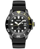 Seiko Men's Prospex Solar Diver Black Silicone Strap Watch 43mm Sne441