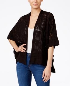 Style & Co. Pointelle-knit Scalloped-hem Cardigan, Only At Macy's