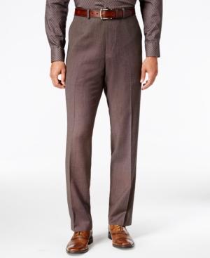 Sean John Men's Classic-fit Brown Pindot Suit Pants