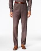 Sean John Men's Classic-fit Brown Pindot Suit Pants