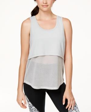 Jessica Simpson Warm Up Birds-eye Mesh Active Tank Top