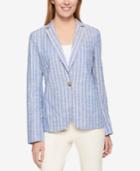 Tommy Hilfiger Long-sleeve Striped Blazer, Only At Macy's