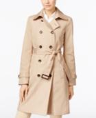 Calvin Klein Double-breasted Belted Water Resistant Trench Coat