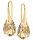 Swarovski Gold-tone Champagne Crystal Drop Earrings