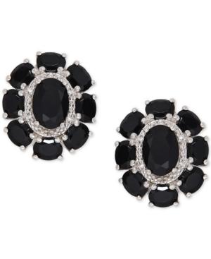 Onyx Stud Earrings (7 X 5mm And 4 X 3mm) In Sterling Silver