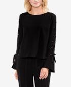 Vince Camuto Lace-up-sleeve Top