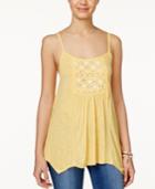 American Rag Eyelet Asymmetrical-hem Cami Top, Only At Macy's