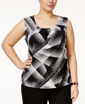 Kasper Plus Size Graphic-print Top