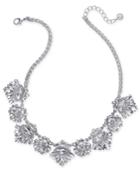 Charter Club Silver-tone Crystal Cluster Charm Collar Necklace, Created For Macy's