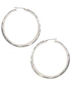 Kenneth Cole New York Earrings, Silver-tone Crystal Hoop