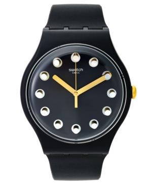 Swatch Unisex Swiss Passe Temps Charcoal Gray Silicone Strap Watch 41mm Suom104