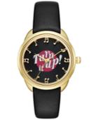 Kate Spade New York Women's Crosstown Record Black Leather Strap Watch 34mm Ksw1148