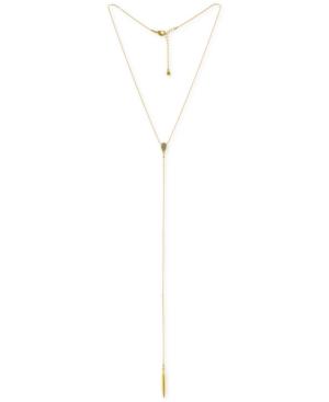 Rachel Rachel Roy Gold-tone Pave Lariat Necklace