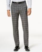 Sean John Men's Slim-fit Gray Windowpane Pants