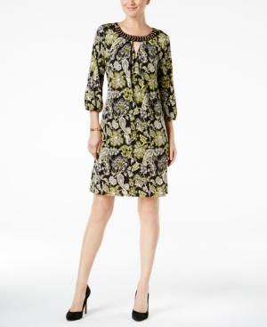 Ny Collection Embellished Keyhole Dress