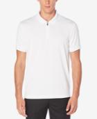 Perry Ellis Men's Zip-closure Dimpled Polo