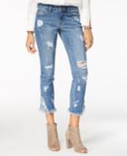 Blue Desire Juniors' Distressed Cropped Skinny Jeans