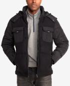 Sean John Men's Quilted Wool-blend Puffer Jacket
