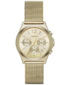 Dkny Women's Chronograph Parsons Gold-tone Stainless Steel Mesh Bracelet Watch 38mm Ny2485