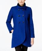 Cece Stand-collar Tulip-hem Walker Coat