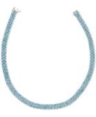 Blue Topaz 18 Collar Necklace (20 Ct. T.w.) In Sterling Silver