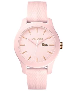 Lacoste Women's 12.12 Light Pink Silicone Strap Watch 38mm