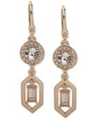 Ivanka Trump Gold-tone Crystal Double Drop Earrings