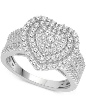 Diamond Heart Ring (1 Ct. T.w.) In 14k White Gold