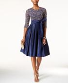 Jessica Howard Sequined Lace A-line Dress