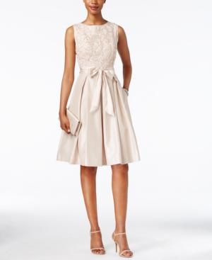 Jessica Howard Sleeveless Soutache Fit & Flare Dress