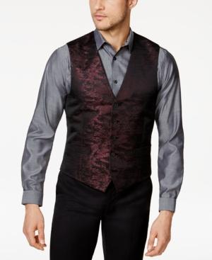 Inc International Concepts Men's Slim-fit Jacquard Metallic Vest, Created For Macy's