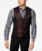 Inc International Concepts Men's Slim-fit Jacquard Metallic Vest, Created For Macy's