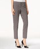 Nine West Printed Straight-leg Ankle Pants