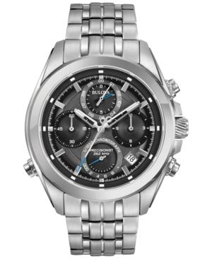 Bulova Men's Chronograph Precisionist Stainless Steel Bracelet Watch 45mm 96b260
