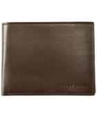 Perry Ellis Men's Leather Coin Bifold Wallet