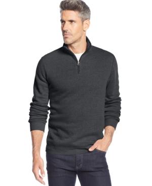 John Ashford Big And Tall Solid Quarter-zip Pullover