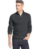 John Ashford Big And Tall Solid Quarter-zip Pullover