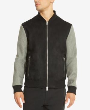 Kenneth Cole Reaction Men's Faux Suede Colorblocked Jacket