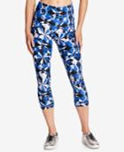 Dkny Sport Printed Illusion Cropped Active Leggings