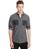 Kenneth Cole Reaction Long-sleeve Two-pocket Patch Shirt